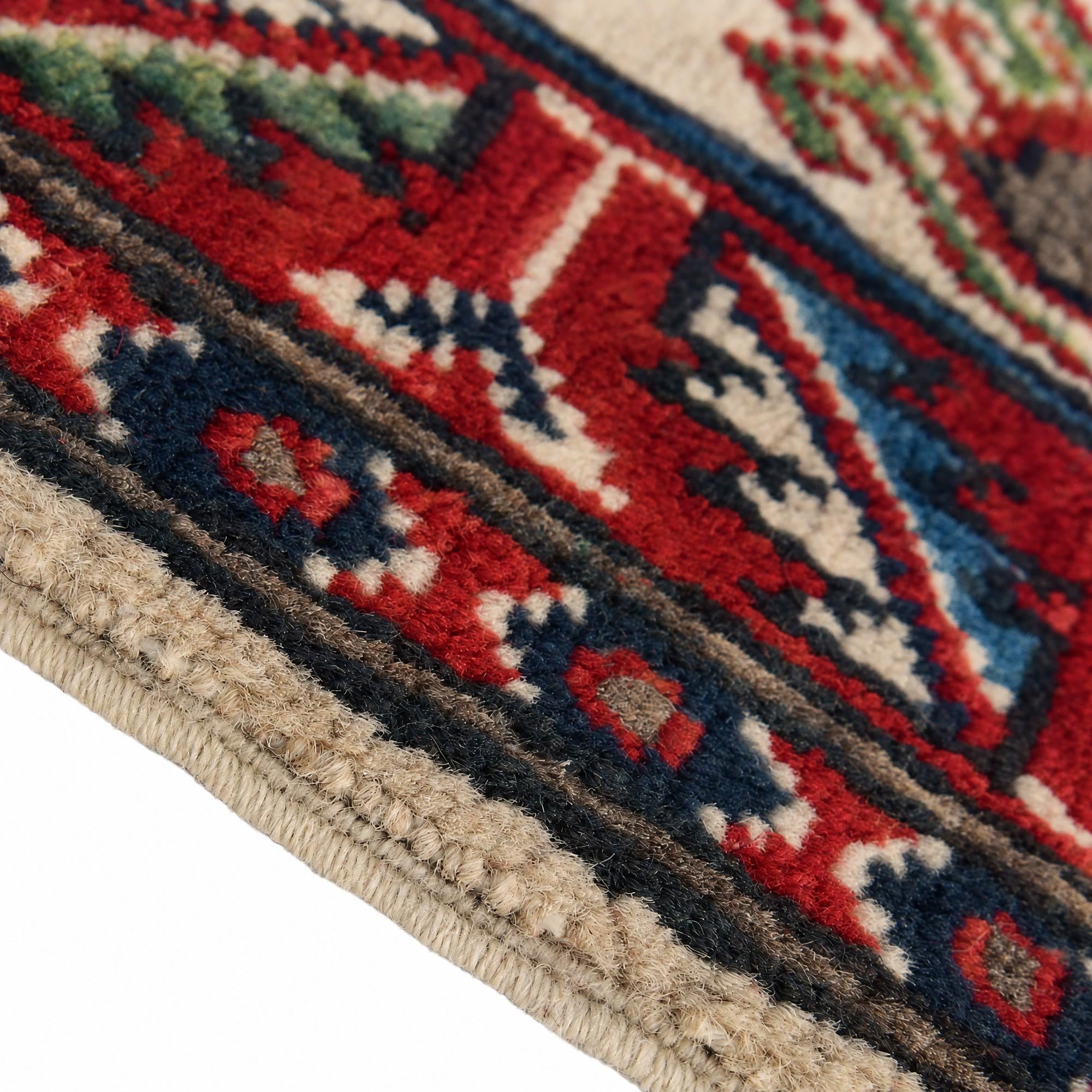 60cm x 95cm Hand Knotted Kazak Rug
