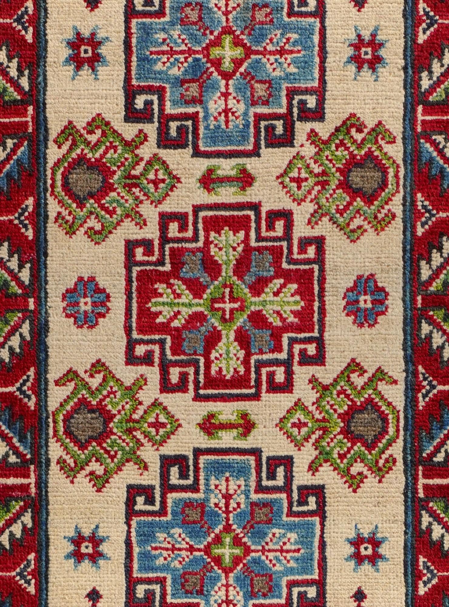 1' 11 x 3' 1 Hand Knotted Kazak Rug