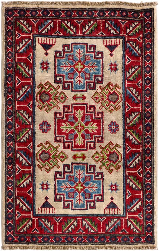1' 11 x 3' 1 Hand Knotted Kazak Rug
