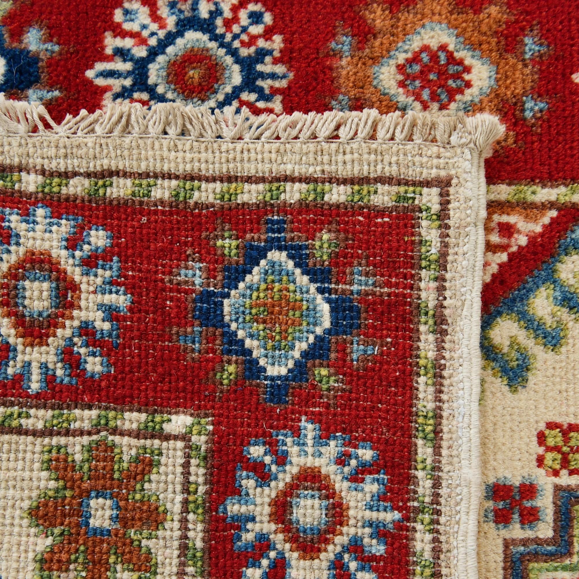 60cm x 100cm Hand Knotted Kazak Rug