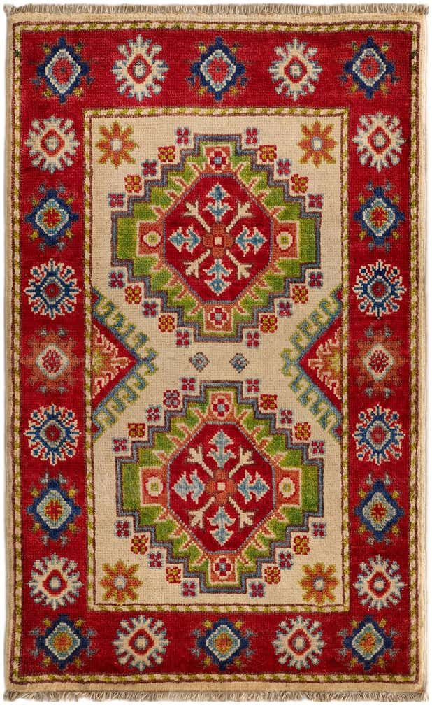 2' x 3' 4 Hand Knotted Kazak Rug