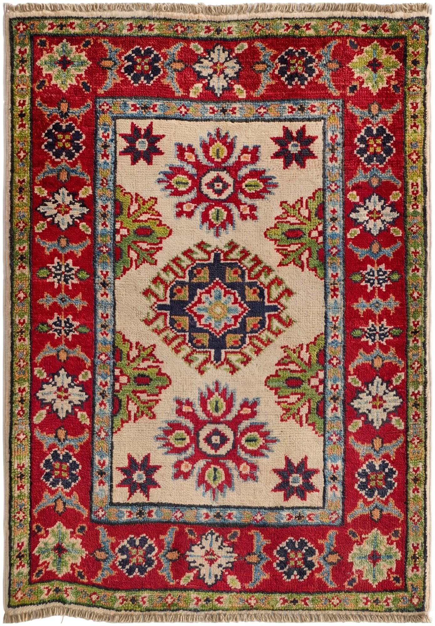 2' x 3' Hand Knotted Kazak Rug