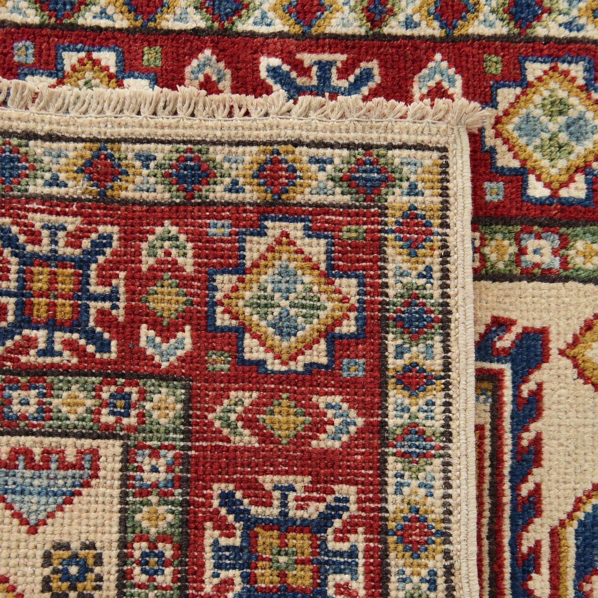 60cm x 95cm Hand Knotted Kazak Rug