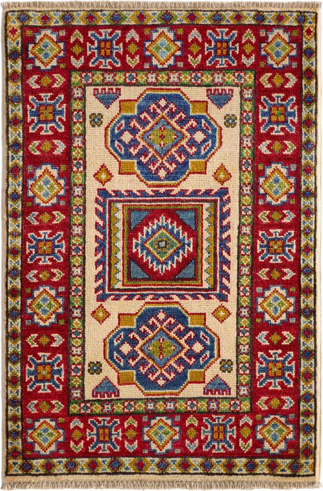 2' x 3' 1 Hand Knotted Kazak Rug