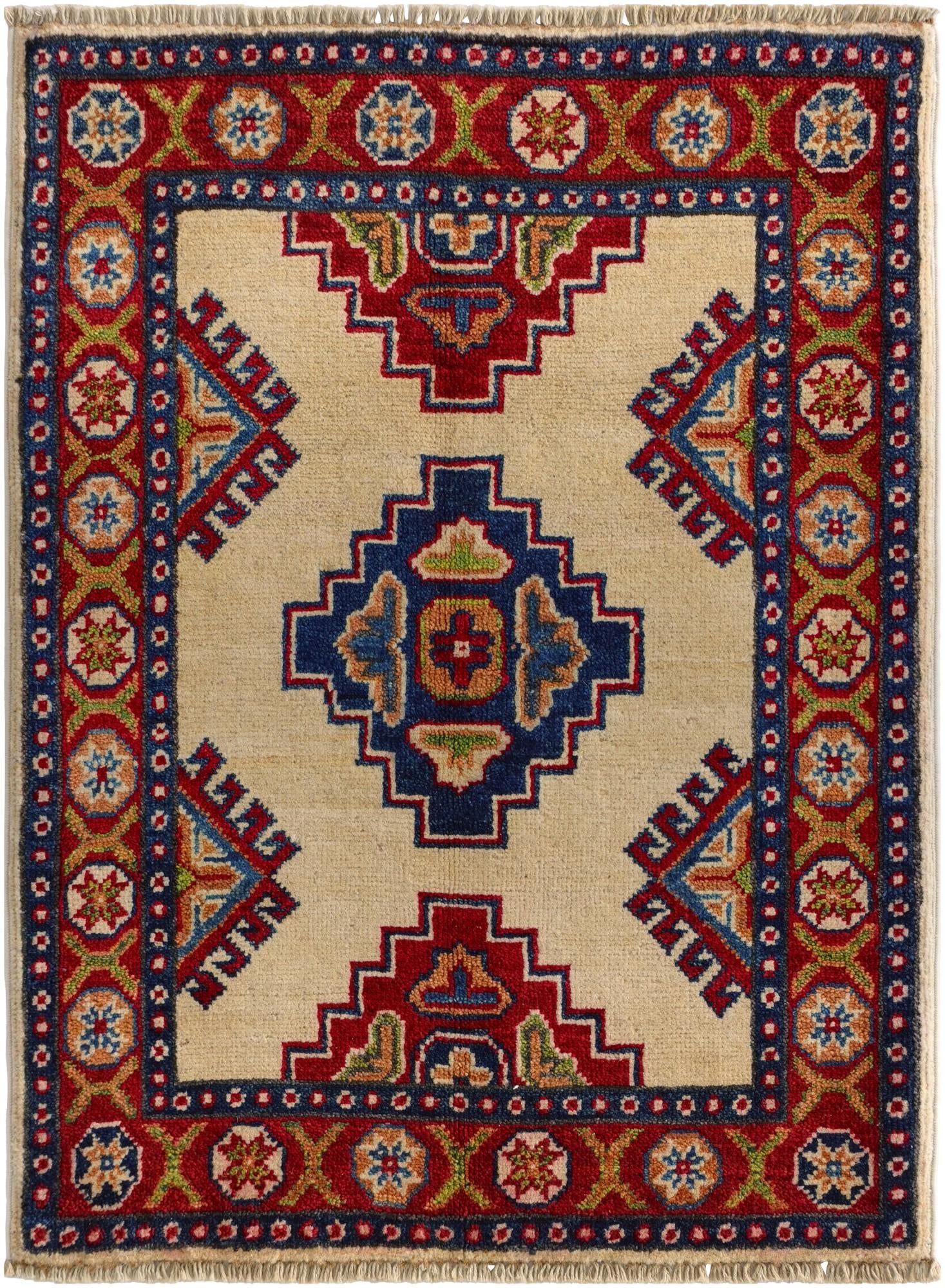 2' 2 x 3' Hand Knotted Kazak Rug