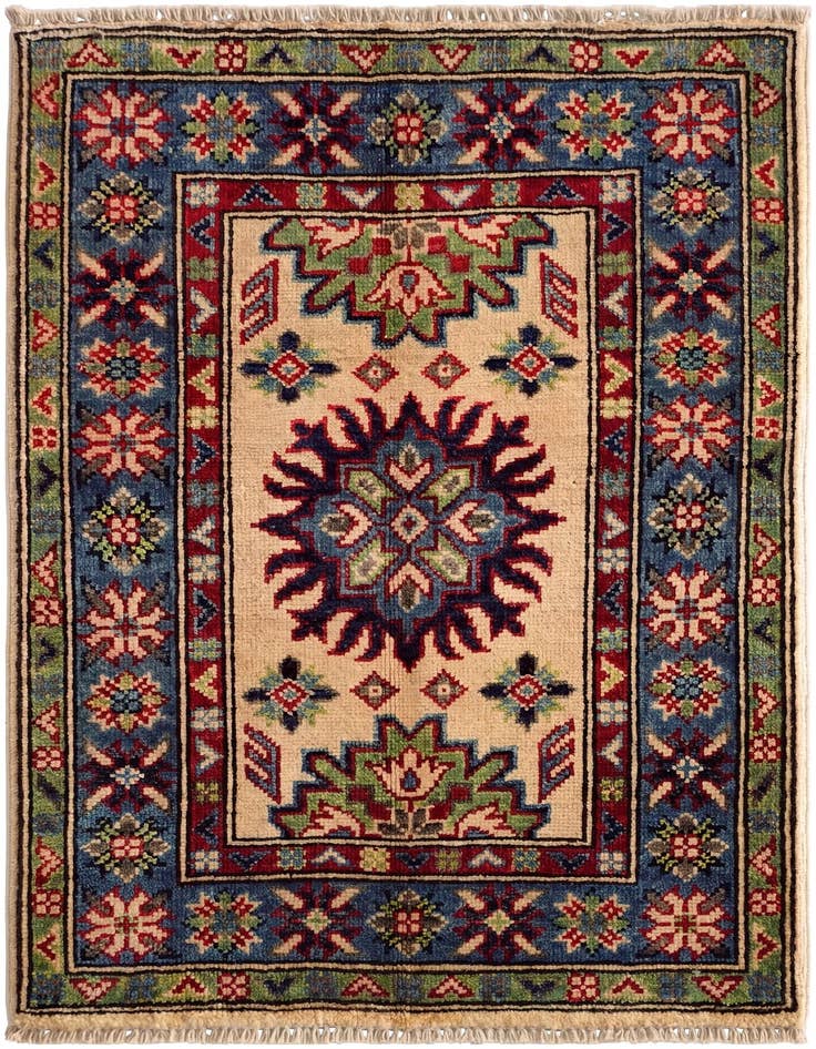 Detail image of 2' x 2' 10 Hand Knotted Kazak Rug