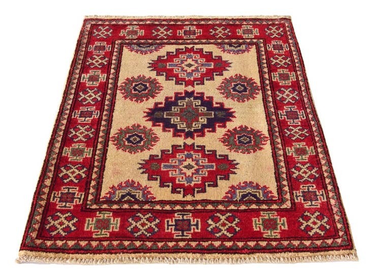 Detail image of 2' 1 x 2' 11 Hand Knotted Kazak Rug