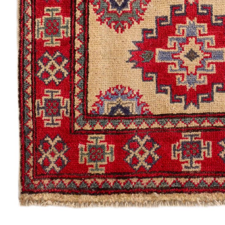 Detail image of 2' 1 x 2' 11 Hand Knotted Kazak Rug