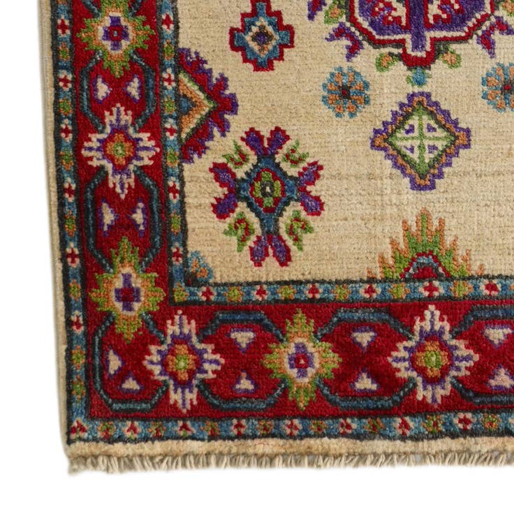 Detail image of 2' x 3' 3 Hand Knotted Kazak Rug