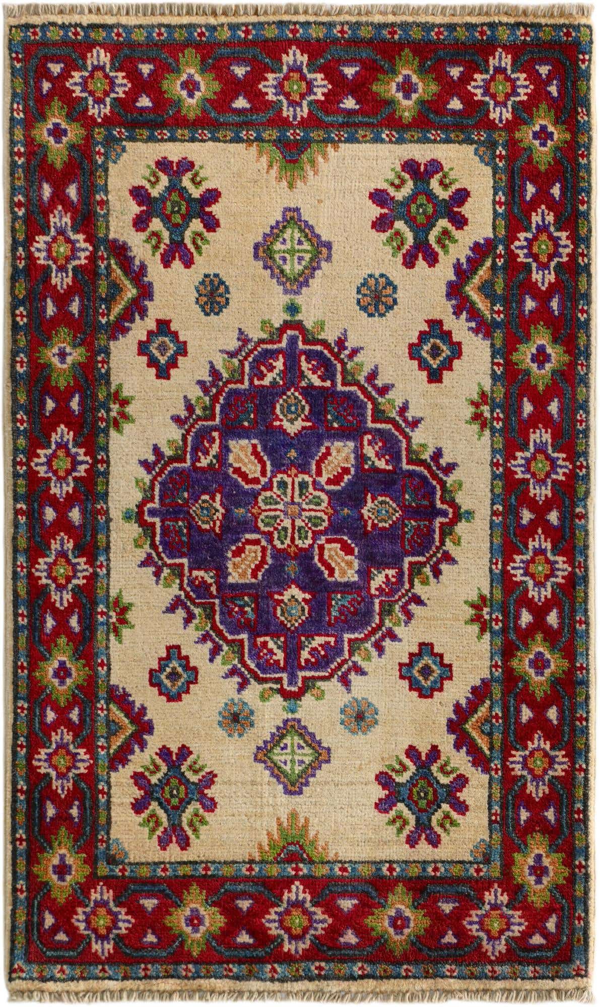 2' x 3' 3 Hand Knotted Kazak Rug