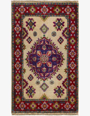 2' x 3' 3 Hand Knotted Kazak Rug