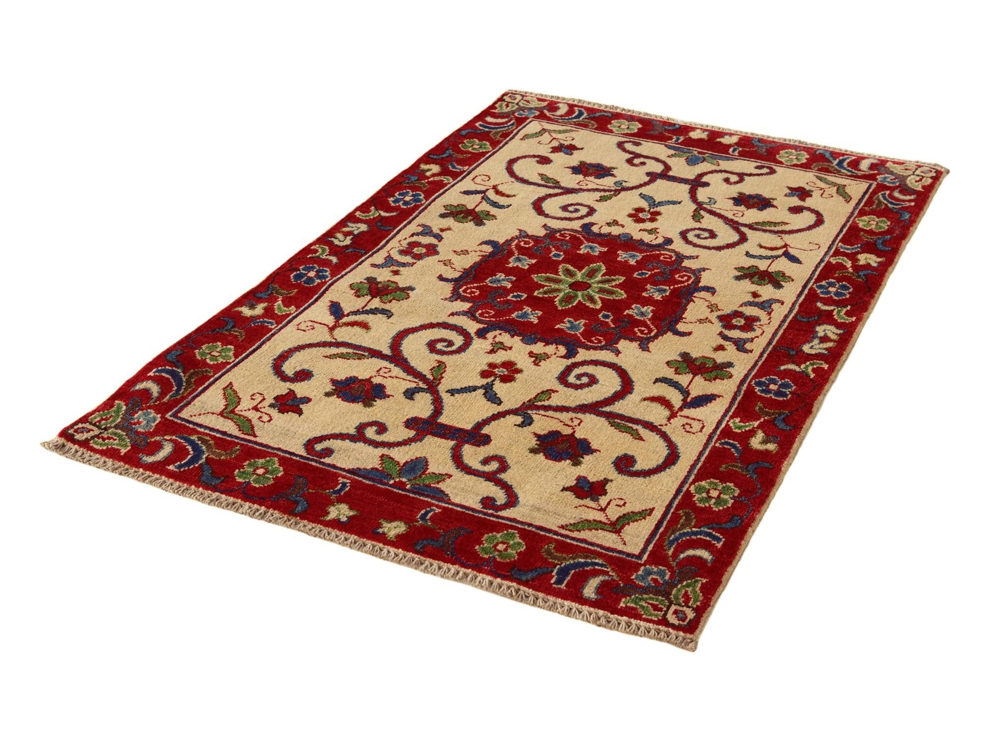2' 7 x 4' Hand Knotted Kazak Rug