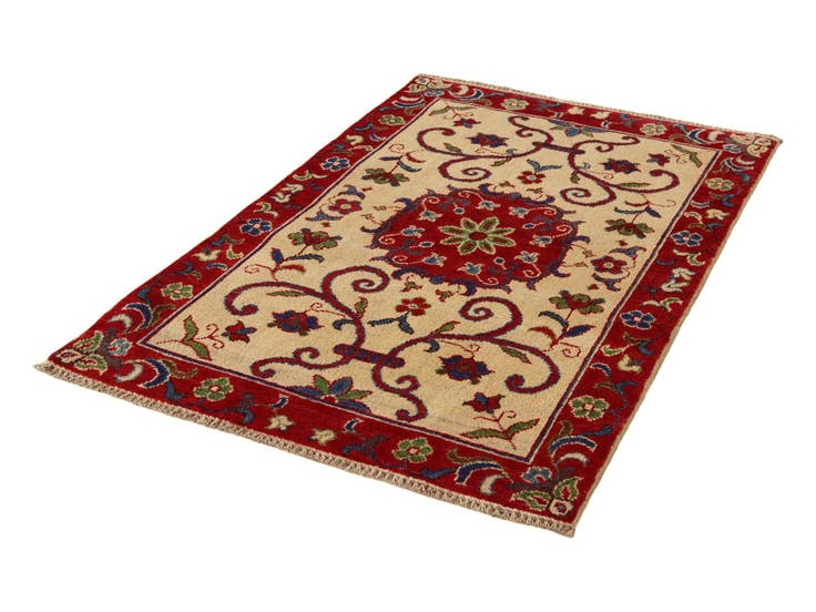 Detail image of 2' 7 x 4' Hand Knotted Kazak Rug