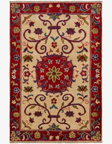 2' 7 x 4' Hand Knotted Kazak Rug