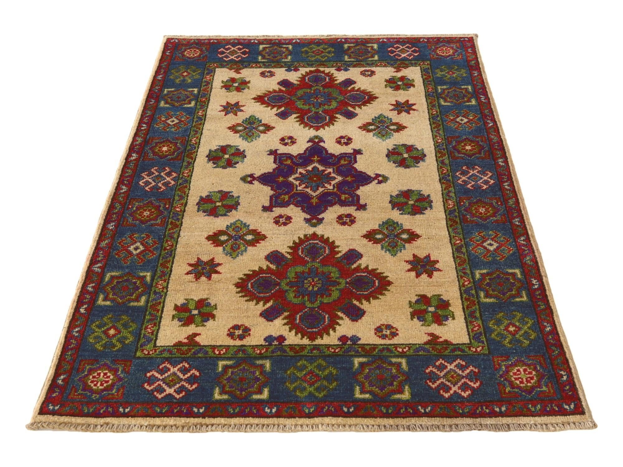 2' 9 x 4' 3 Hand Knotted Kazak Rug