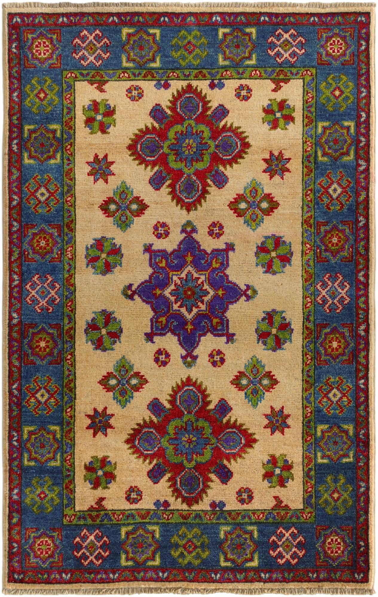 2' 9 x 4' 3 Hand Knotted Kazak Rug