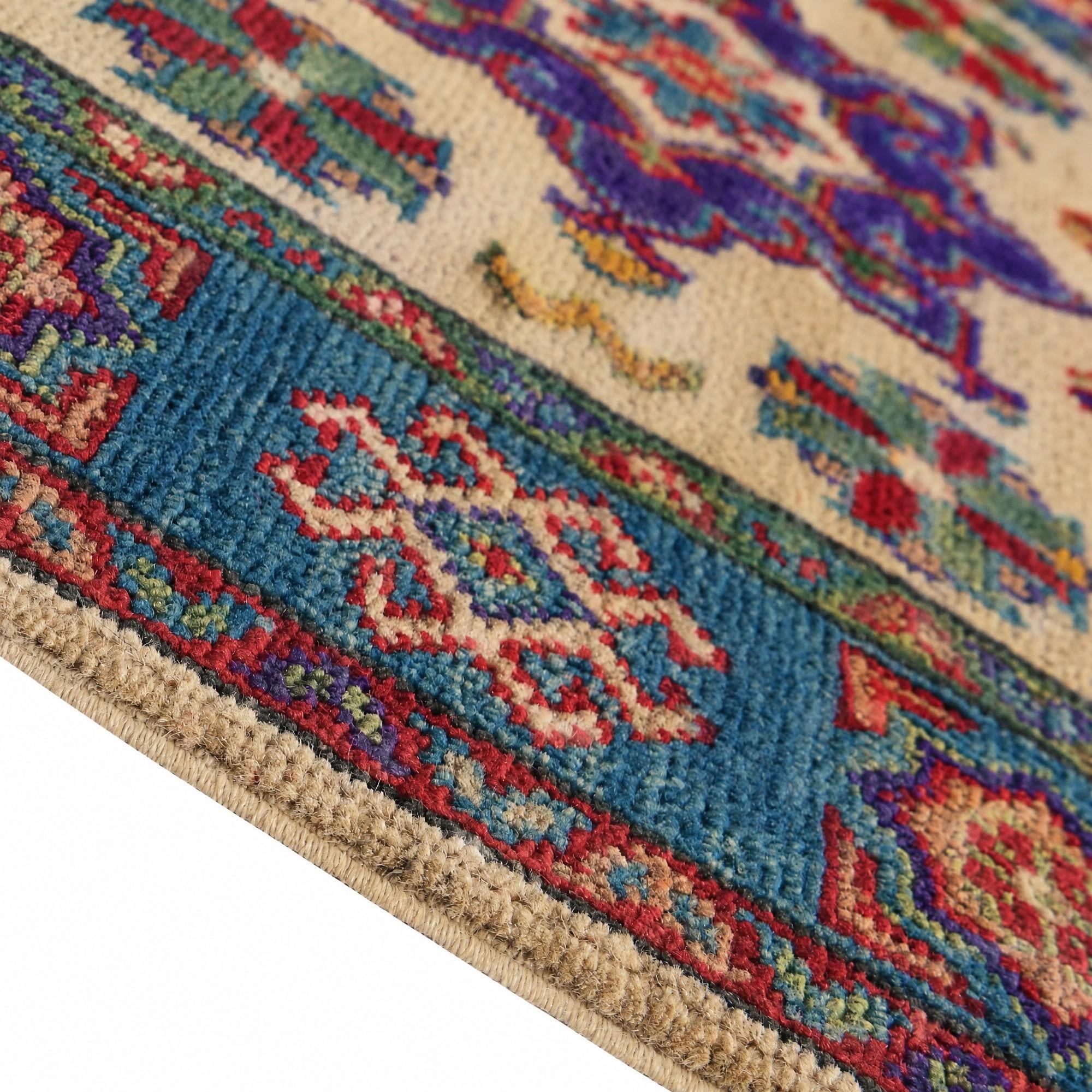 80cm x 125cm anudado a mano Kazak Alfombra
