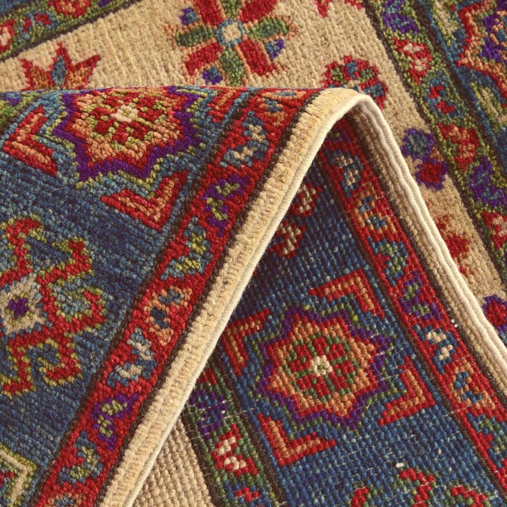 Detail image of 2' 7 x 4' 2 Hand Knotted Kazak Rug