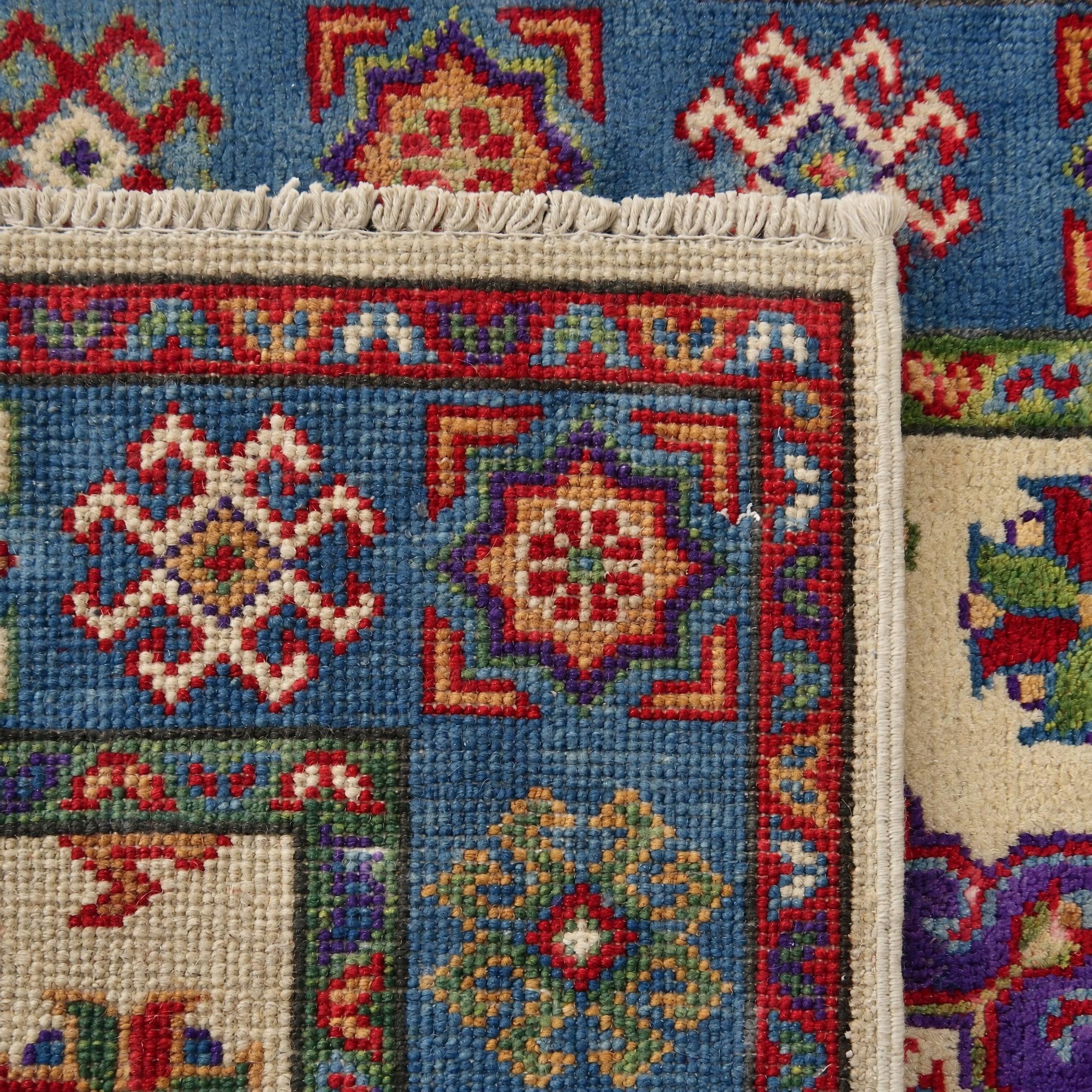 80cm x 125cm anudado a mano Kazak Alfombra