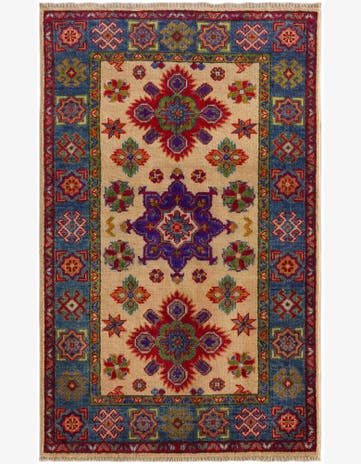 2' 7 x 4' 2 Hand Knotted Kazak Rug