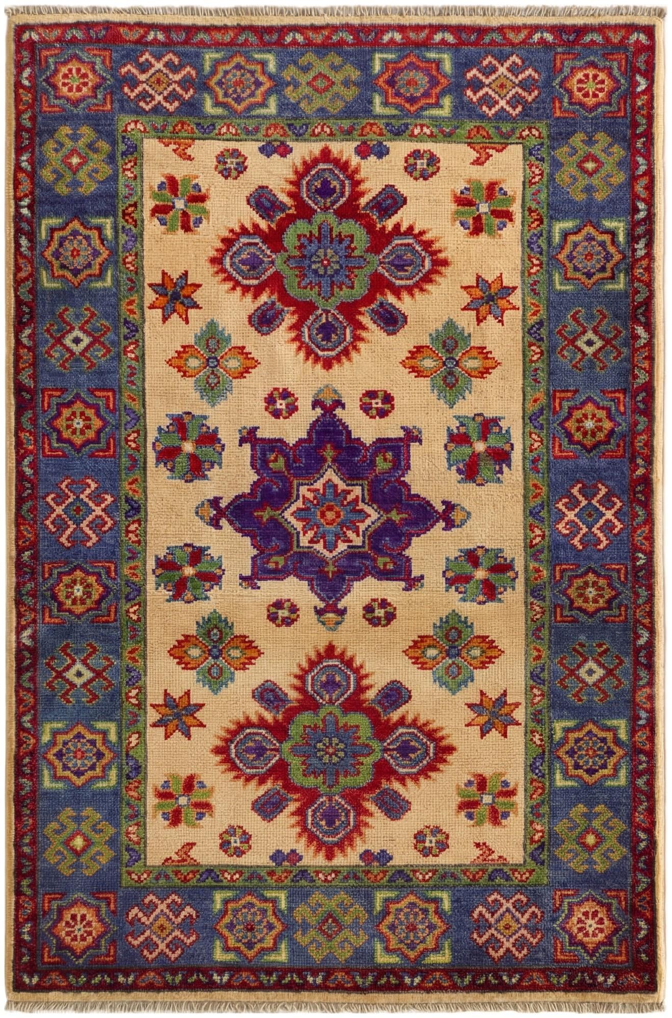 2' 9 x 4' 2 Hand Knotted Kazak Rug
