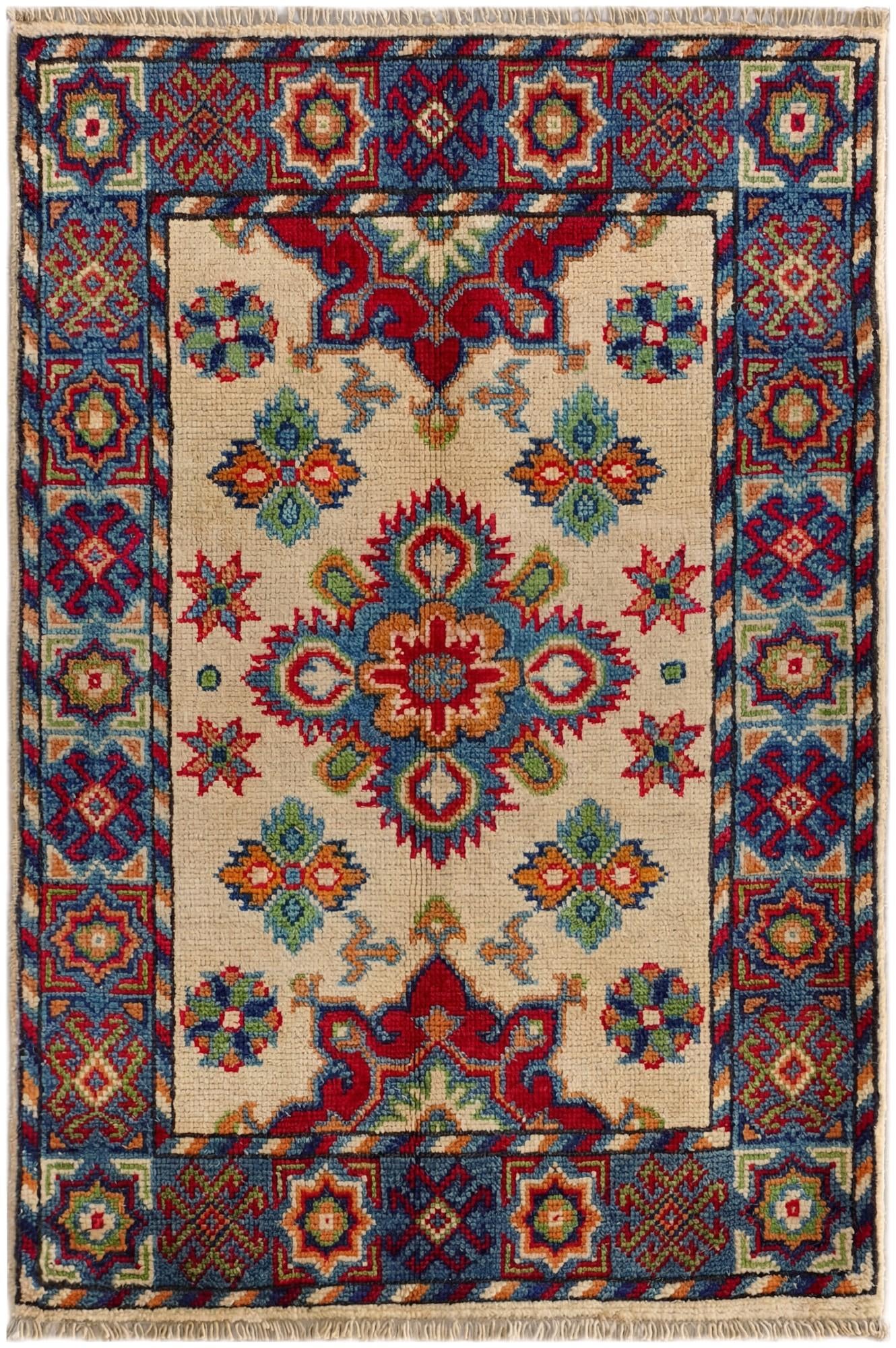 2' x 3' Hand Knotted Kazak Rug
