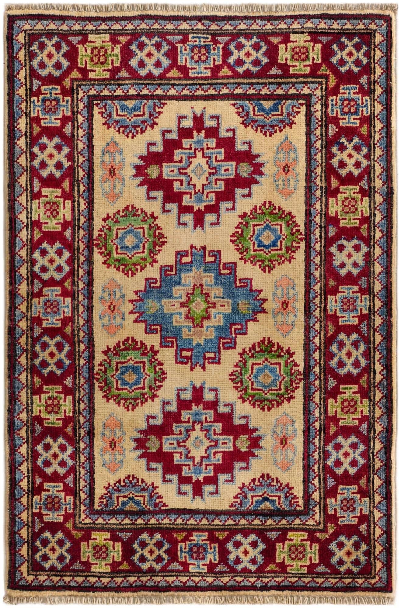 2' x 3' Hand Knotted Kazak Rug