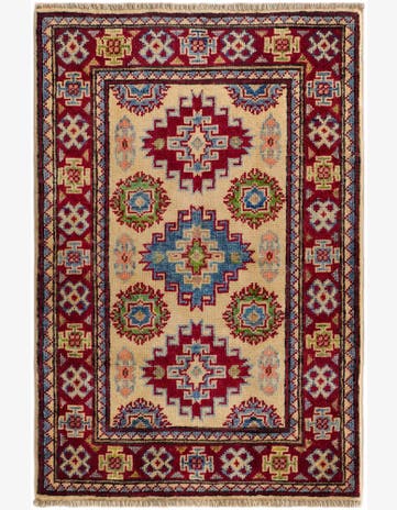2' x 3' Hand Knotted Kazak Rug