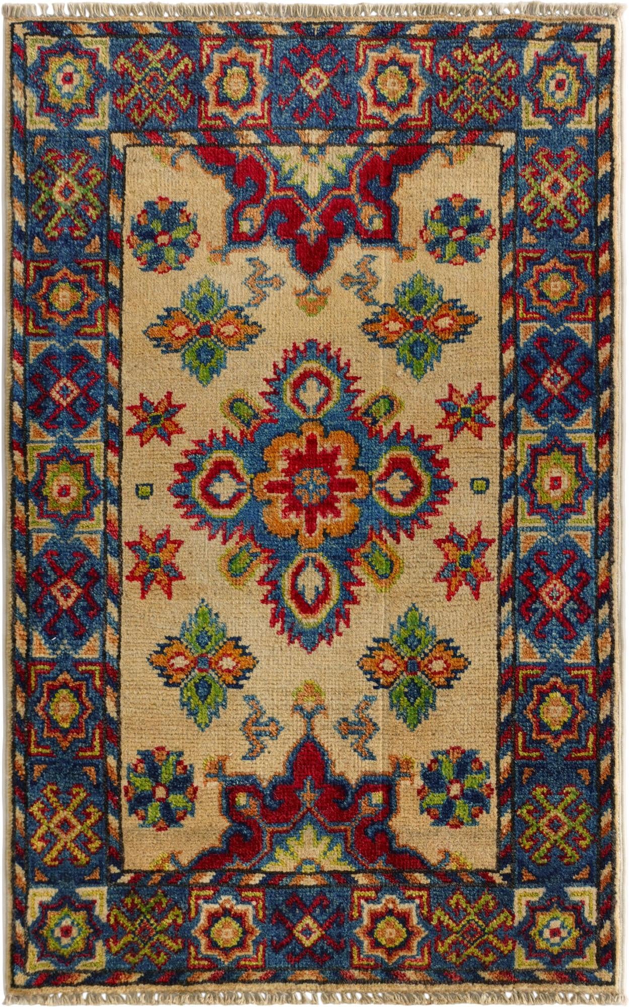 1' 10 x 3' Hand Knotted Kazak Rug