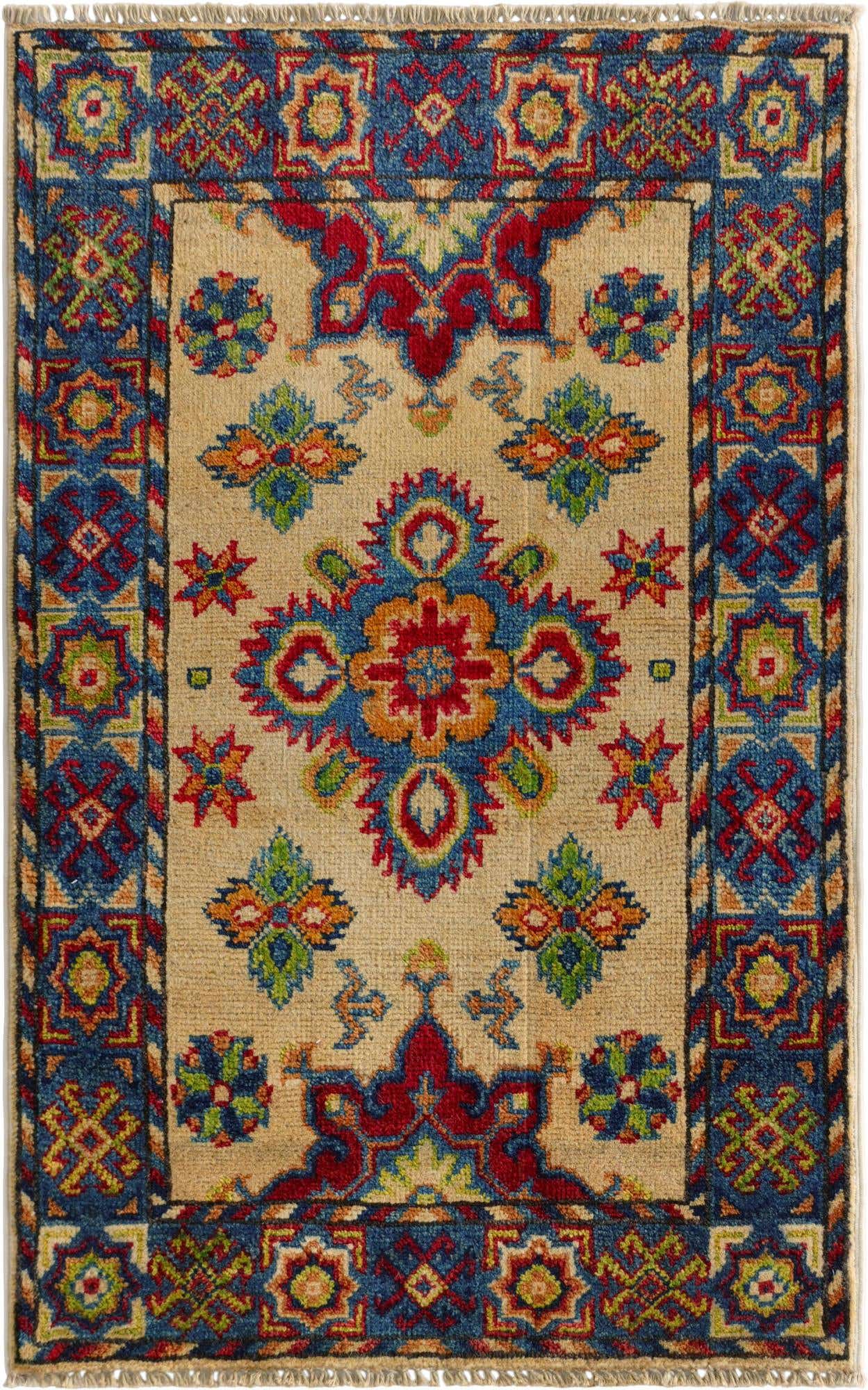 1' 10 x 3' Hand Knotted Kazak Rug