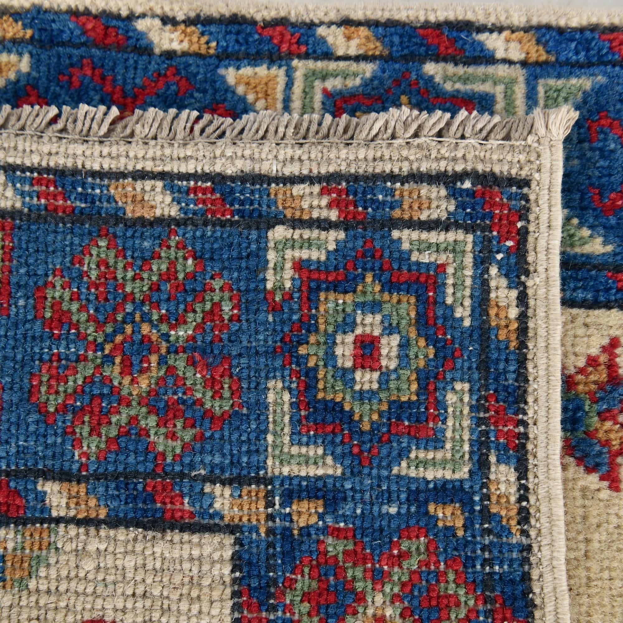65cm x 95cm anudado a mano Kazak Alfombra