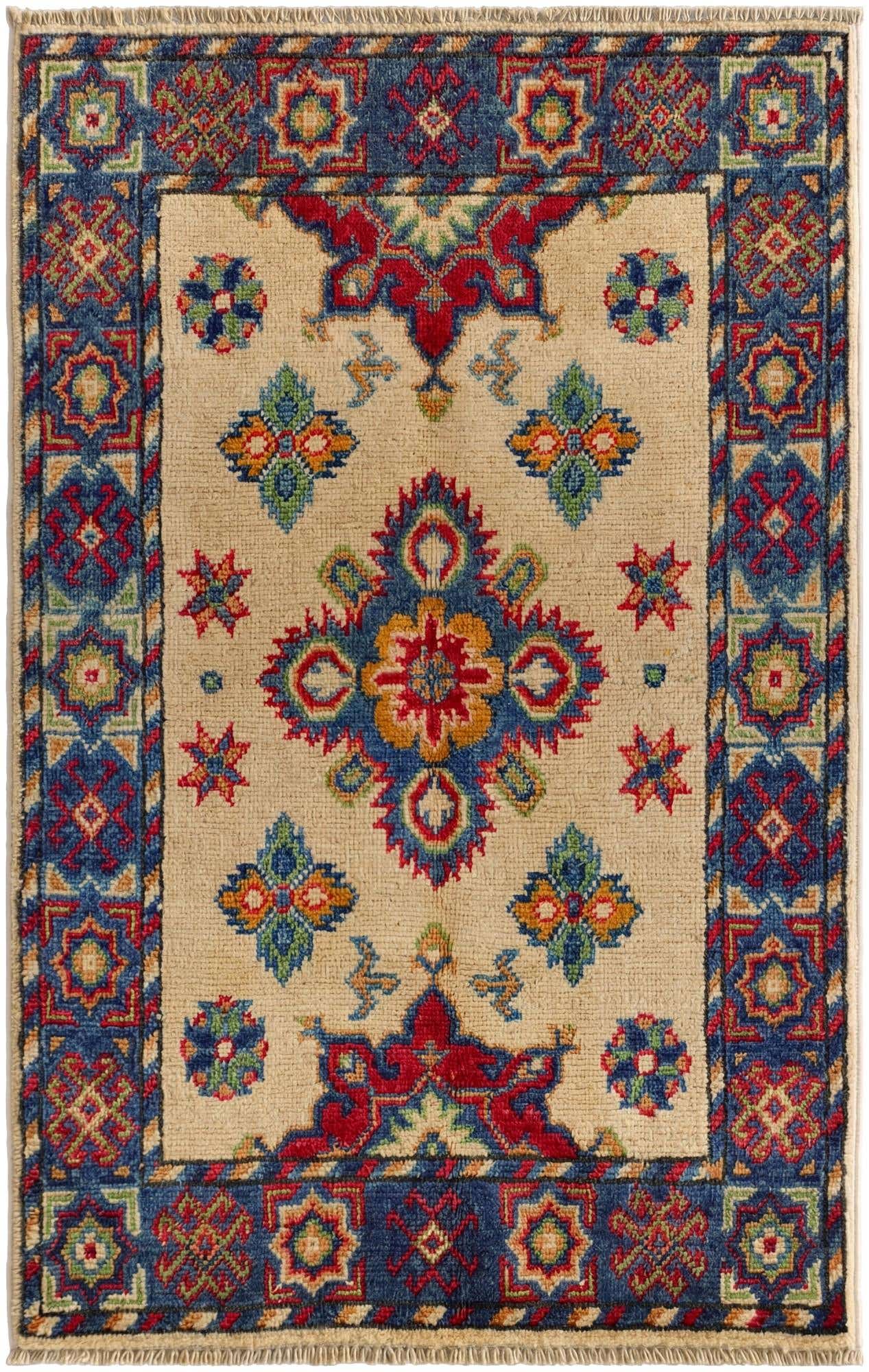 2' 1 x 3' 2 Hand Knotted Kazak Rug
