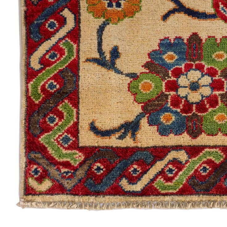 Detail image of 2' 1 x 2' 11 Hand Knotted Kazak Rug