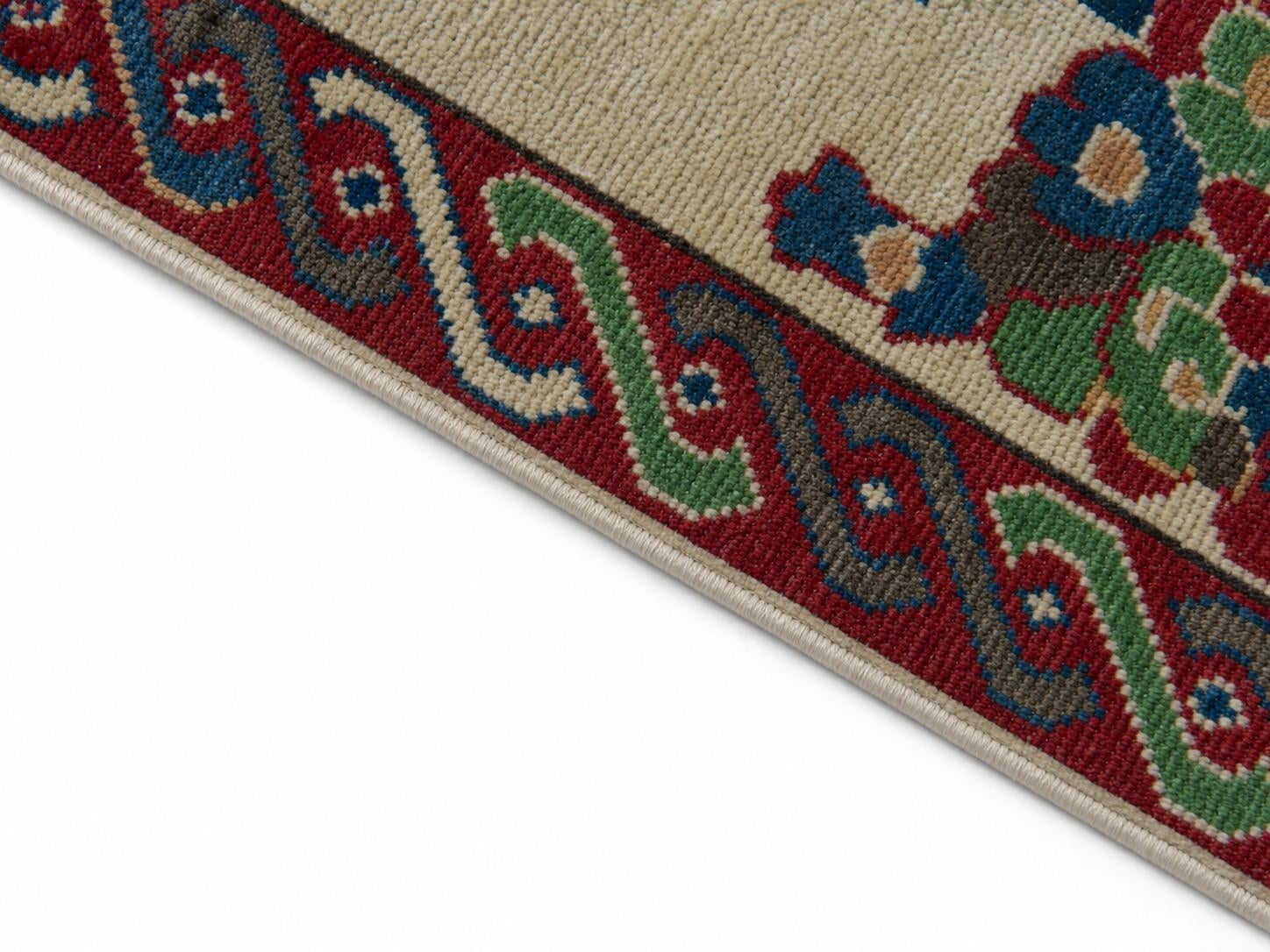 65cm x 90cm anudado a mano Kazak Alfombra