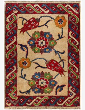 2' 1 x 2' 11 Hand Knotted Kazak Rug