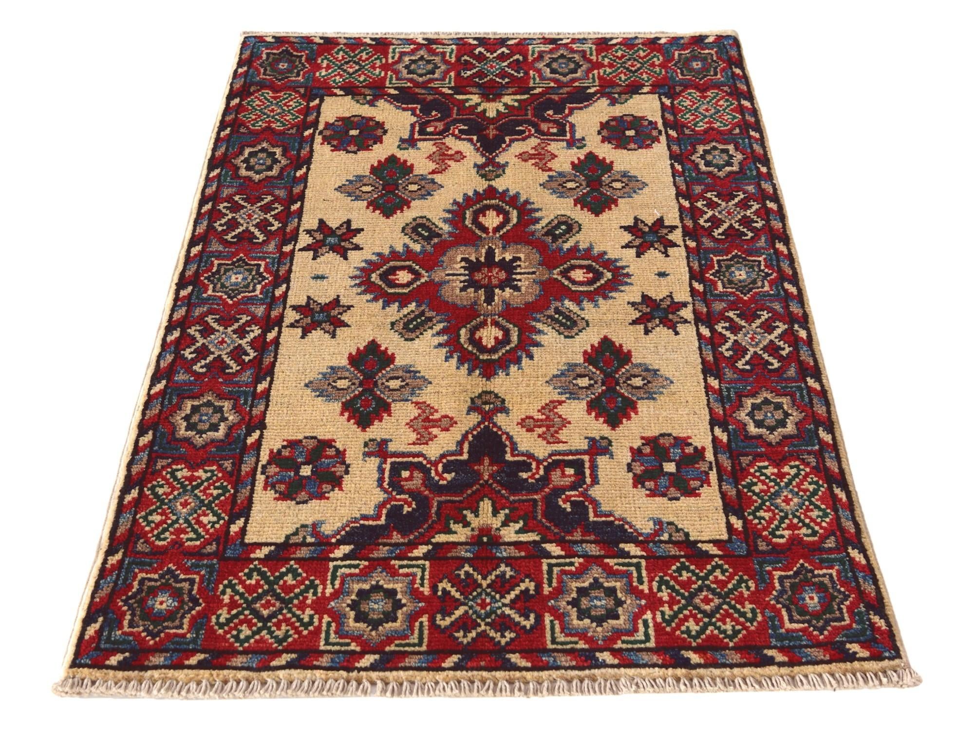 2' x 3' Hand Knotted Kazak Rug