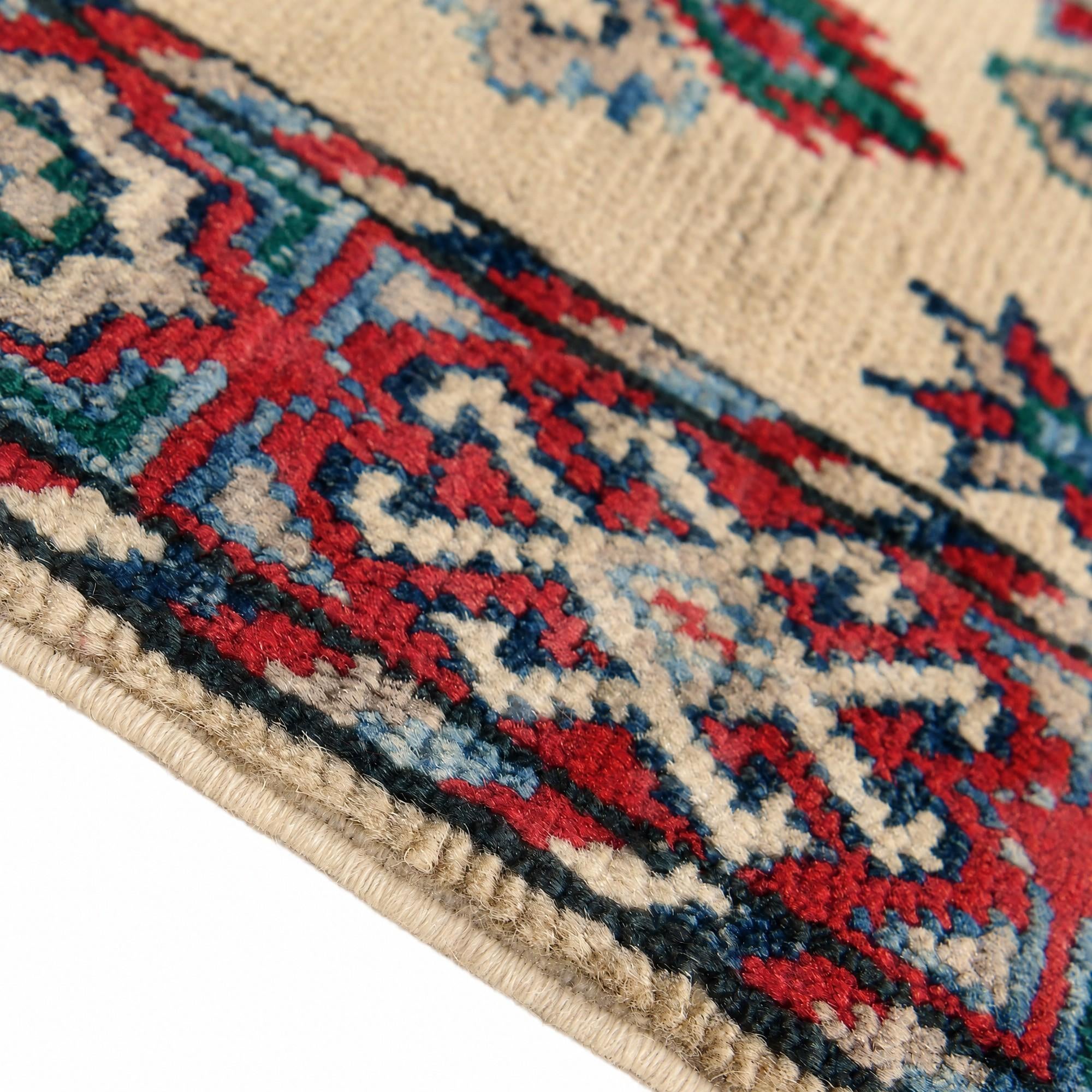 60cm x 90cm anudado a mano Kazak Alfombra