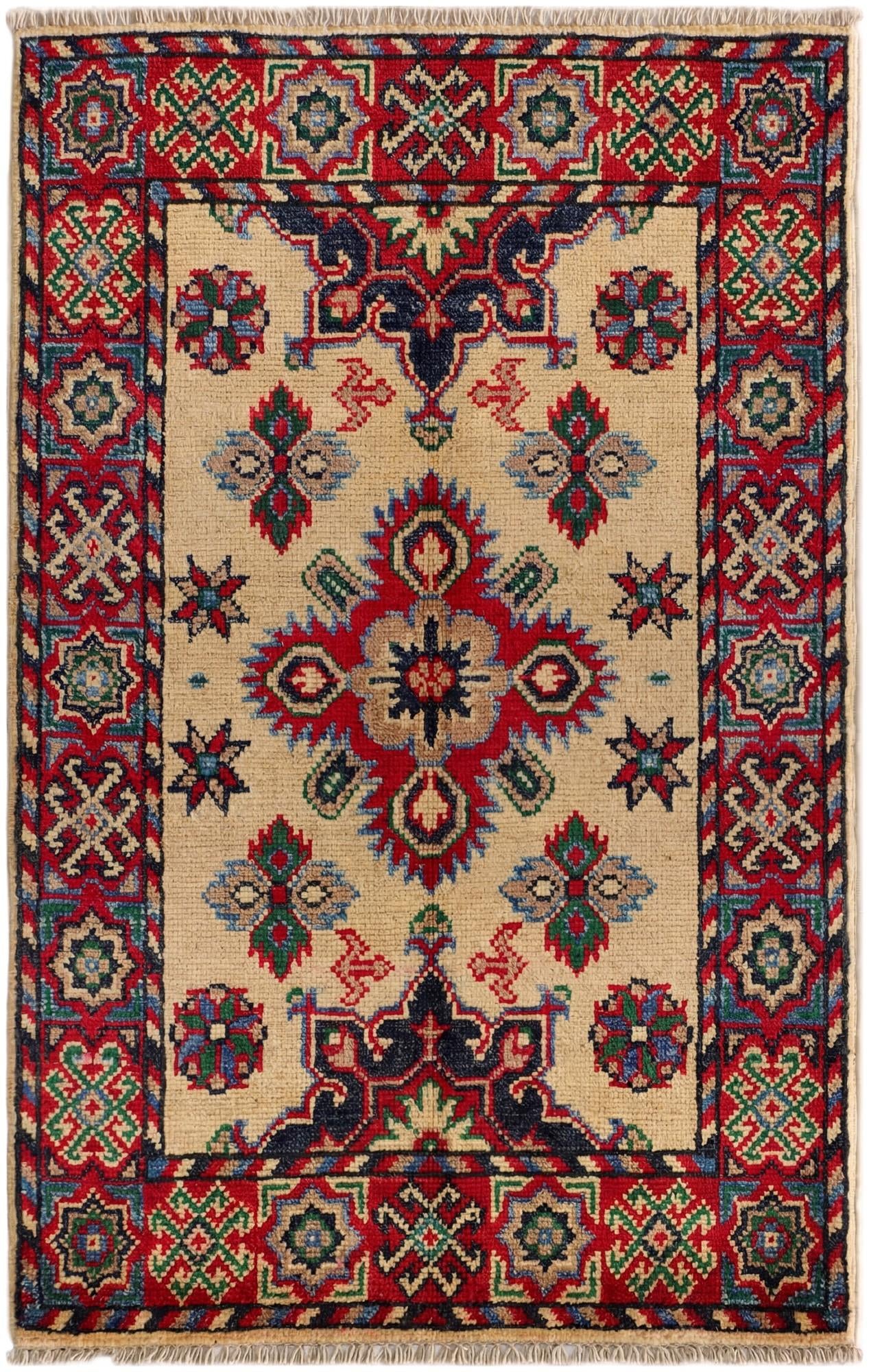 2' x 3' Hand Knotted Kazak Rug