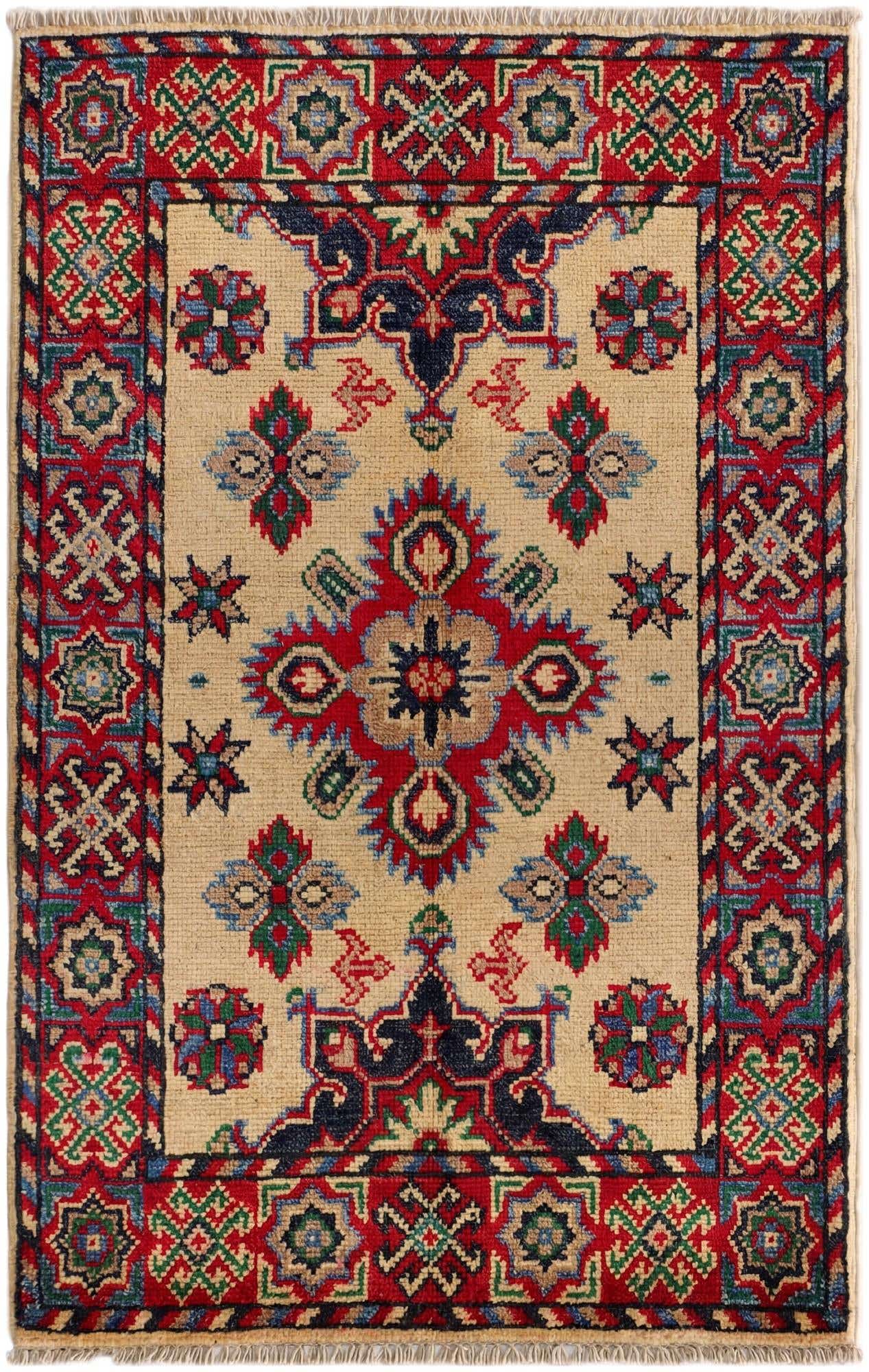 2' x 3' Hand Knotted Kazak Rug