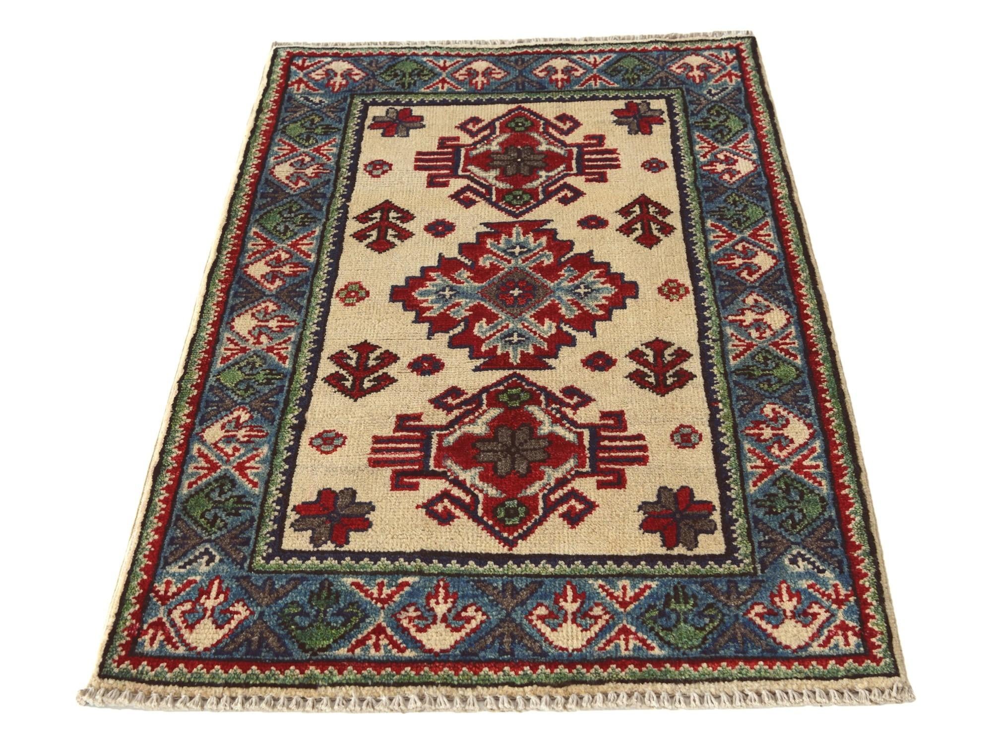 2' x 3' 2 Hand Knotted Kazak Rug