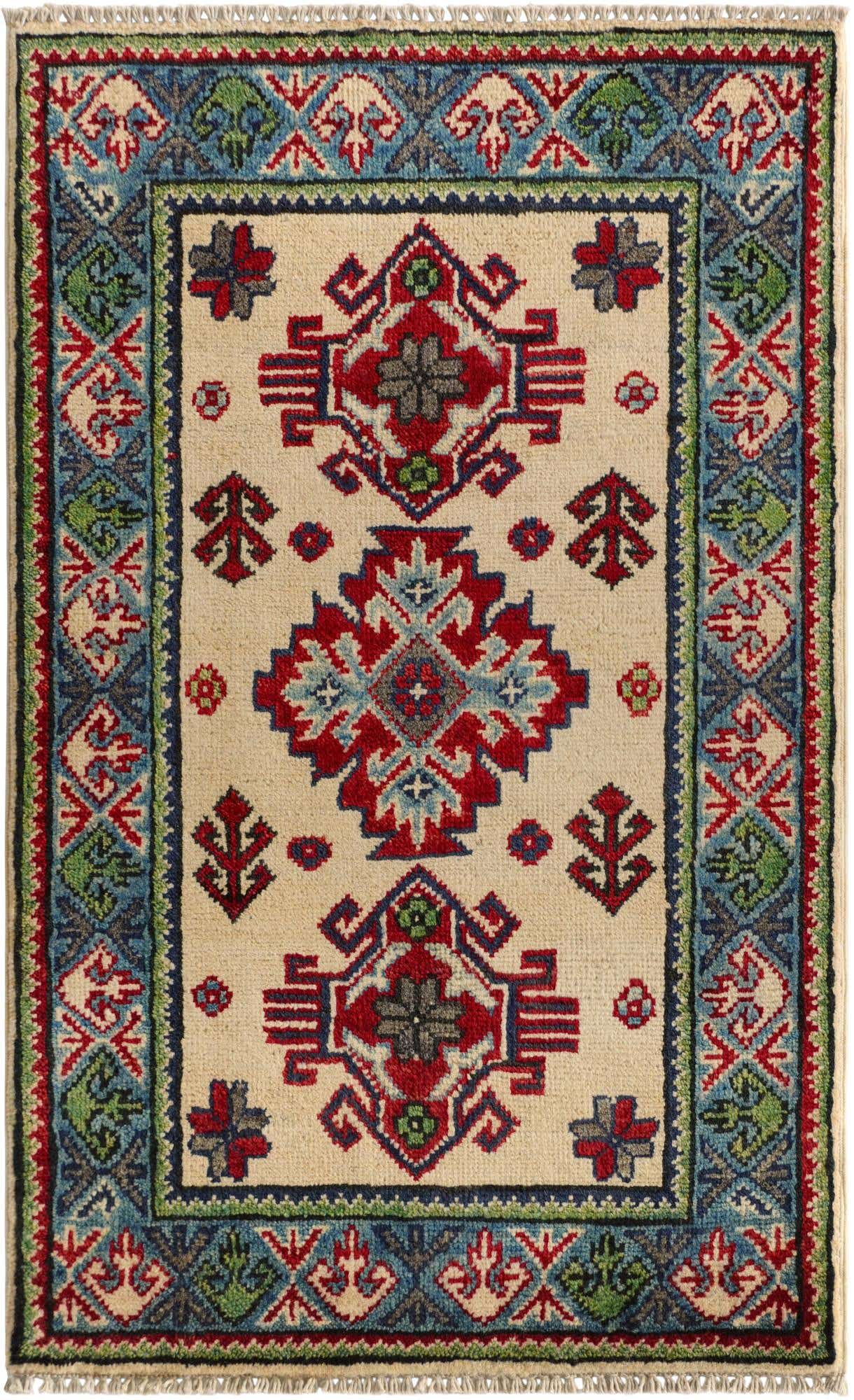2' x 3' 2 Hand Knotted Kazak Rug