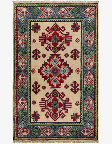 2' x 3' 2 Hand Knotted Kazak Rug