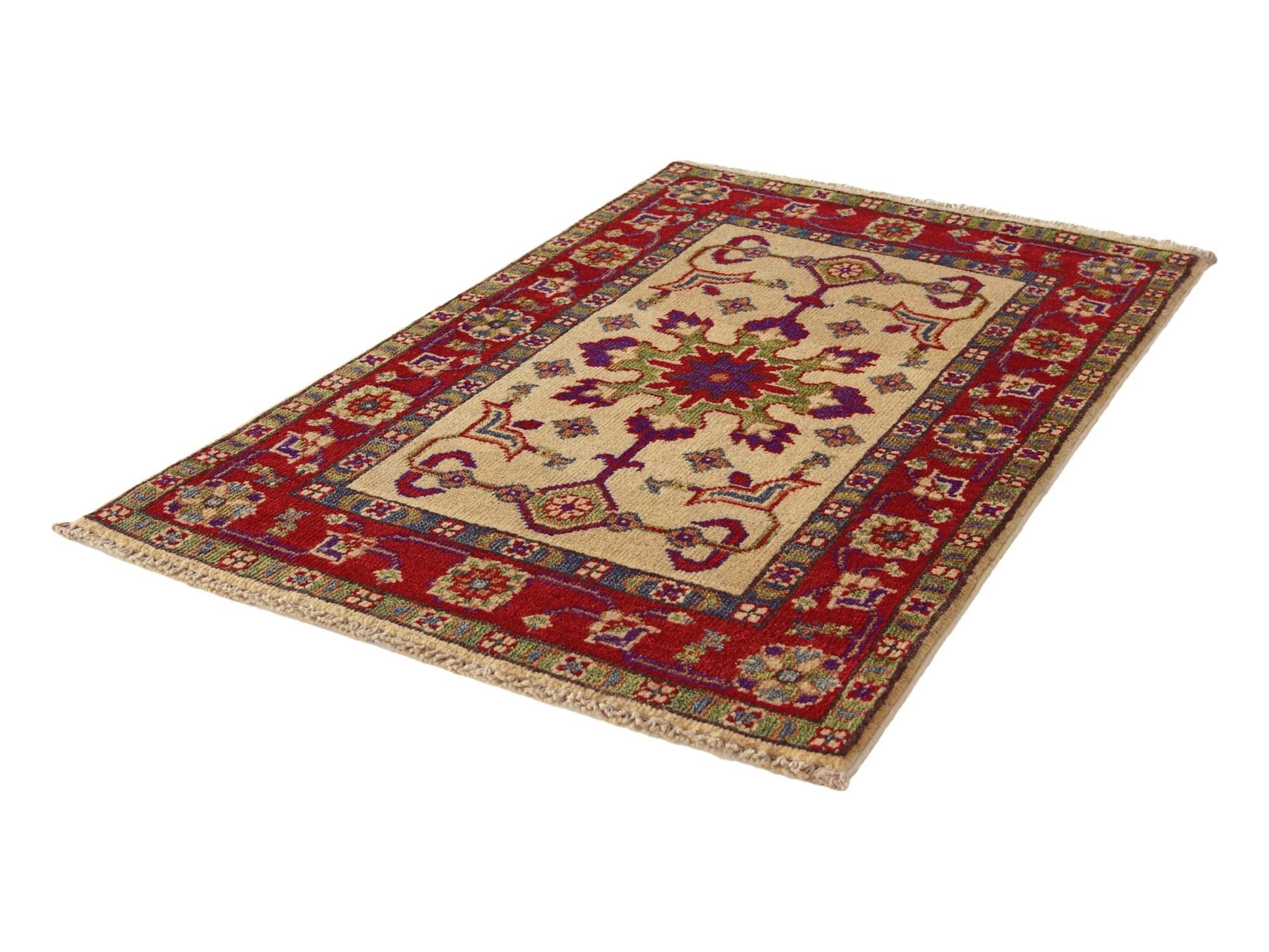 1' 10 x 3' Hand Knotted Kazak Rug