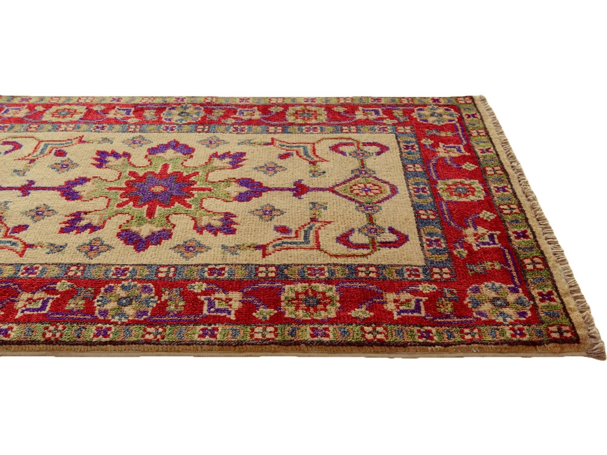 1' 10 x 3' Hand Knotted Kazak Rug