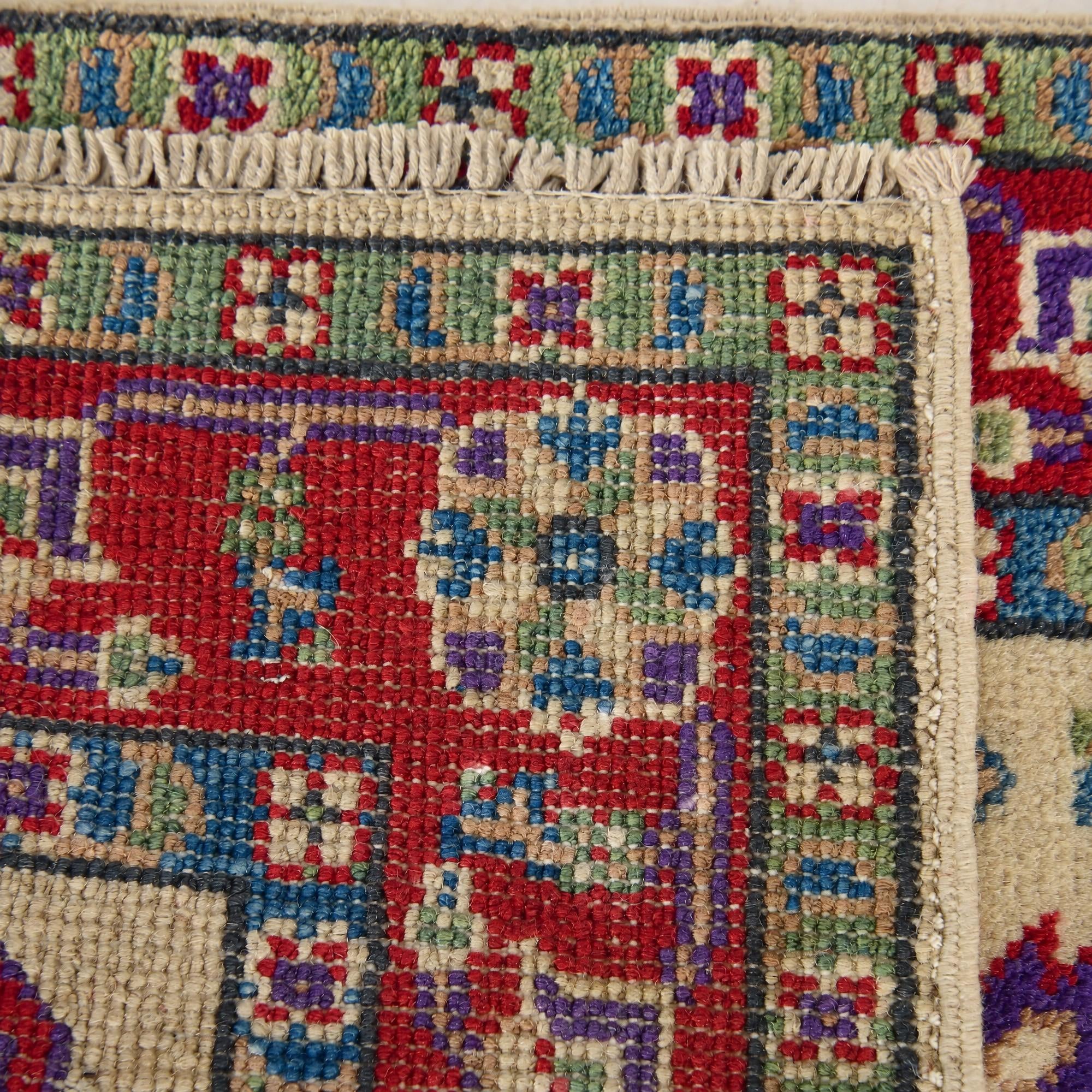 Detail image 12 of 12: 1' 10 x 3' Hand Knotted Kazak Rug