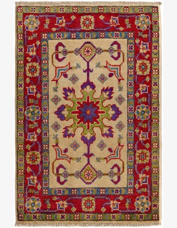 1' 10 x 3' Hand Knotted Kazak Rug