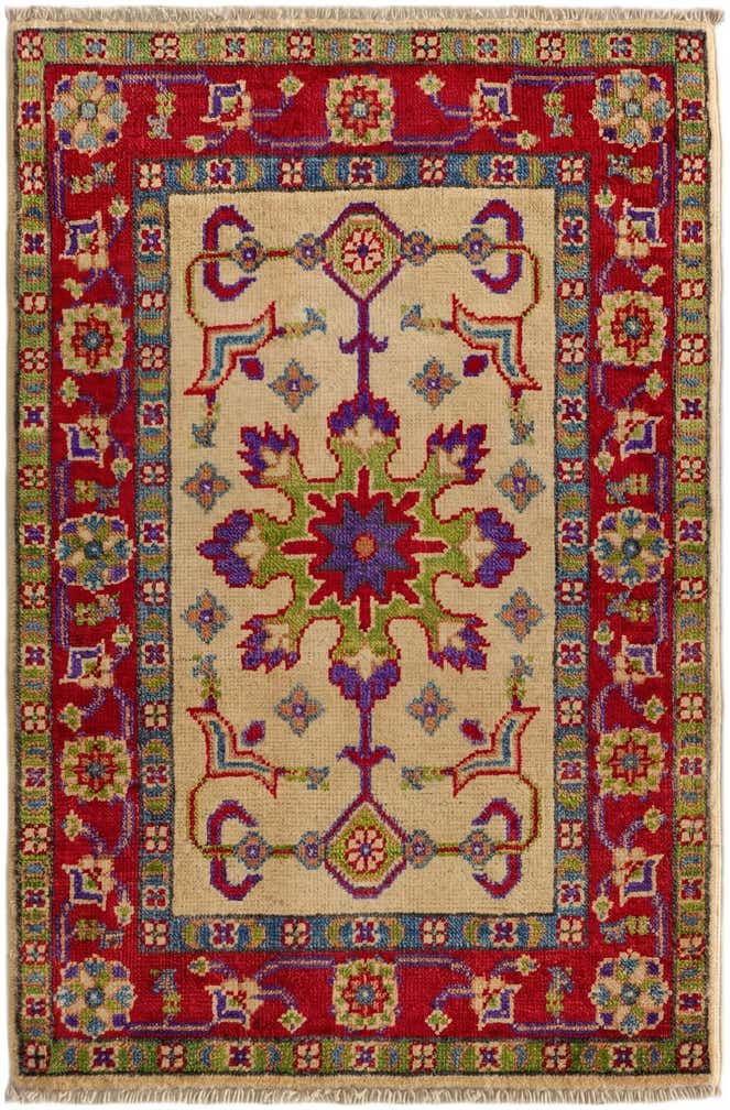 1' 10 x 3' Hand Knotted Kazak Rug