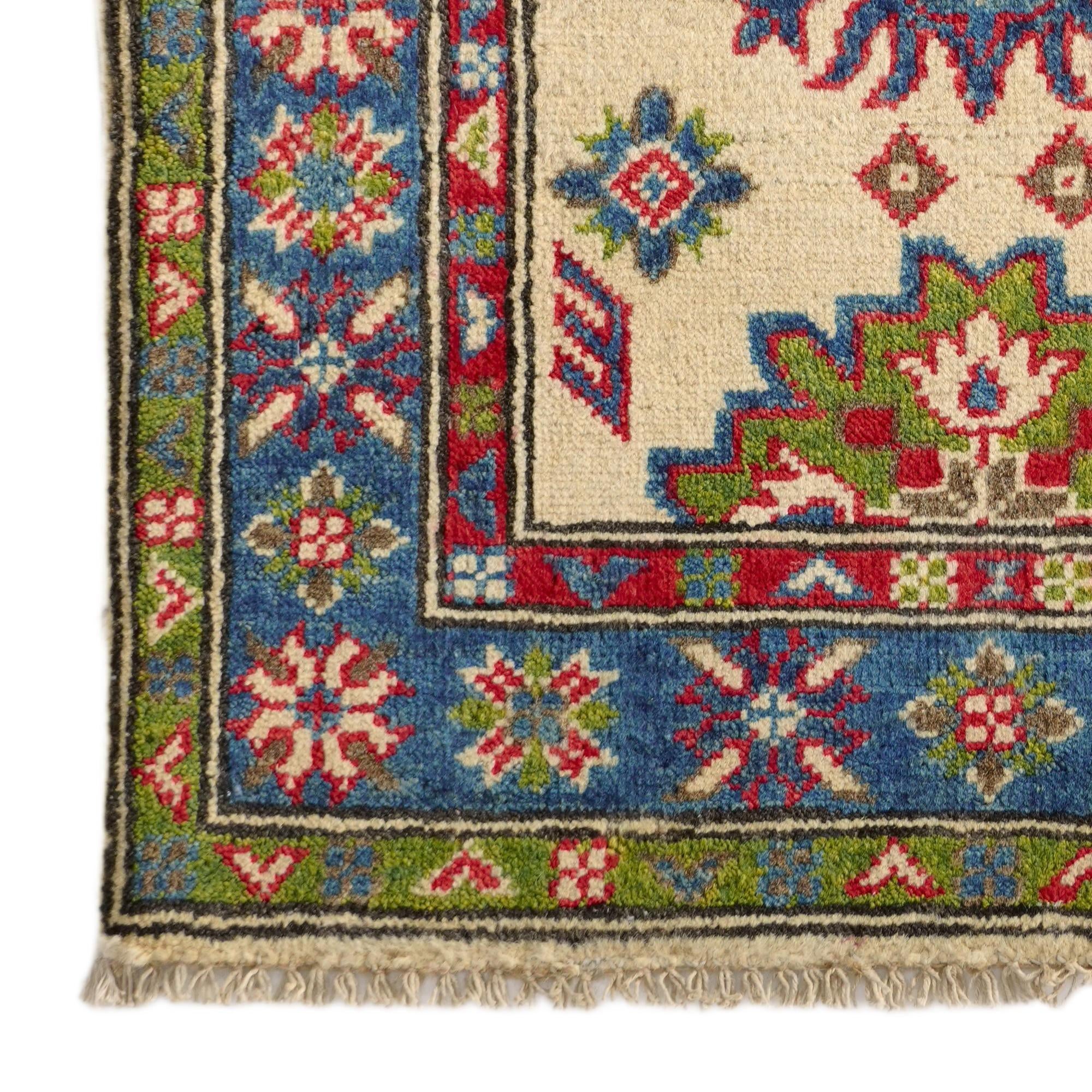 2' 2 x 2' 9 Hand Knotted Kazak Rug