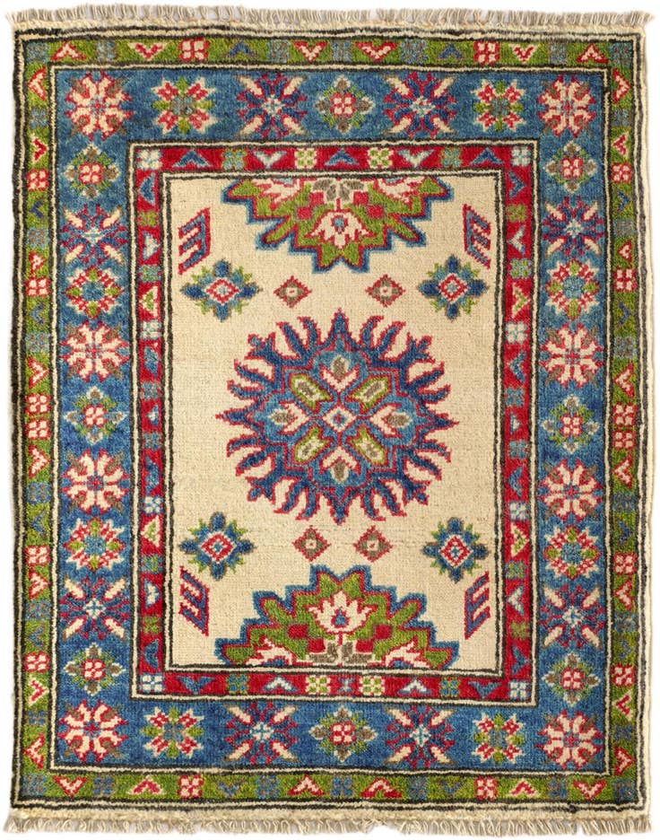 Detailansicht von 65cm x 85cm Handgeknüpft Kazak Teppich