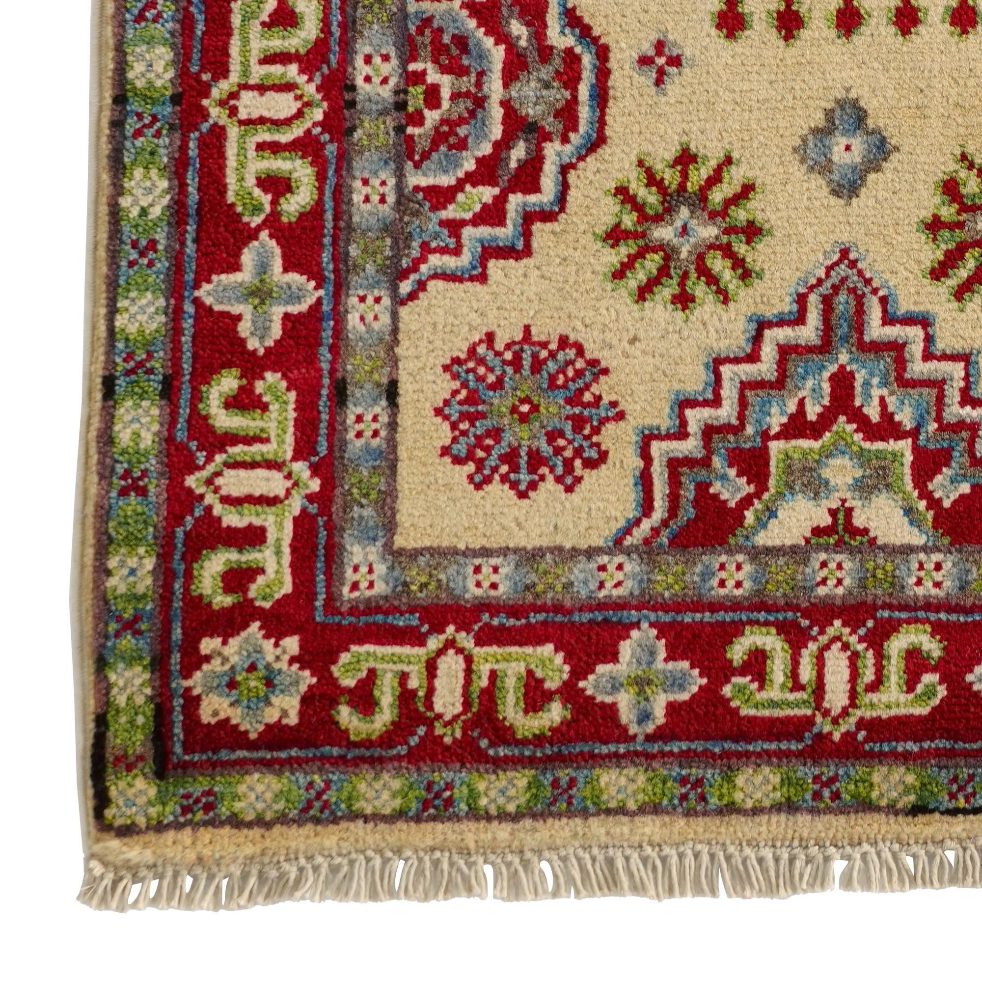 2' x 3' 1 Hand Knotted Kazak Rug